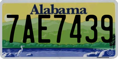 AL license plate 7AE7439
