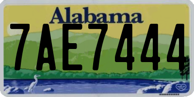 AL license plate 7AE7444