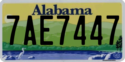 AL license plate 7AE7447