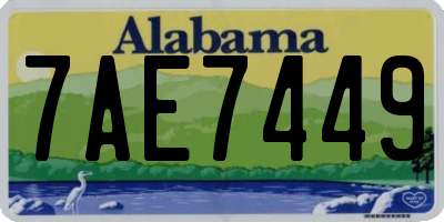 AL license plate 7AE7449