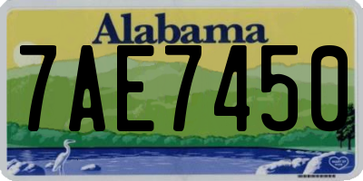 AL license plate 7AE7450