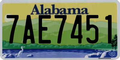 AL license plate 7AE7451