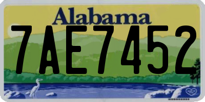 AL license plate 7AE7452