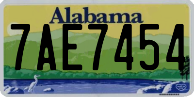 AL license plate 7AE7454
