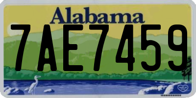 AL license plate 7AE7459