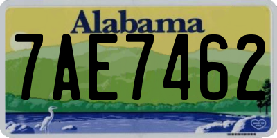 AL license plate 7AE7462