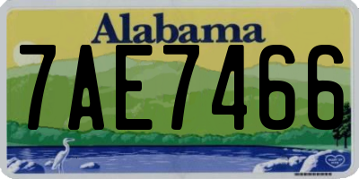 AL license plate 7AE7466