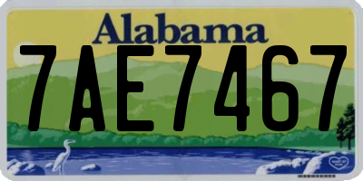 AL license plate 7AE7467