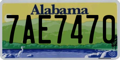 AL license plate 7AE7470