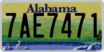 AL license plate 7AE7471