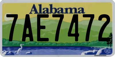 AL license plate 7AE7472