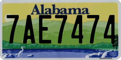AL license plate 7AE7474