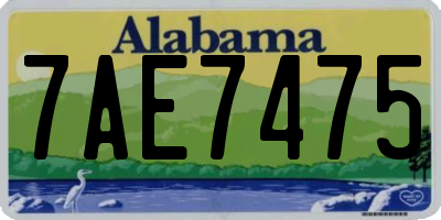 AL license plate 7AE7475