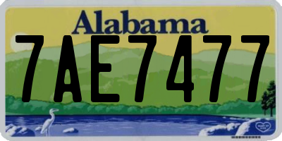 AL license plate 7AE7477
