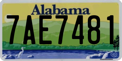 AL license plate 7AE7481