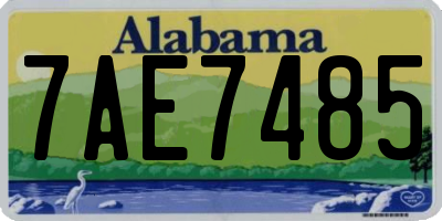 AL license plate 7AE7485