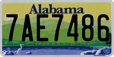 AL license plate 7AE7486