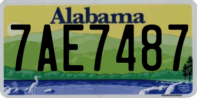 AL license plate 7AE7487