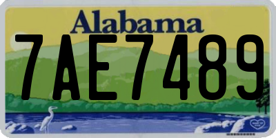 AL license plate 7AE7489