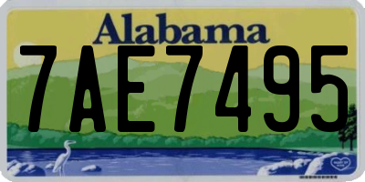 AL license plate 7AE7495