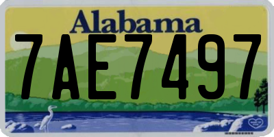 AL license plate 7AE7497