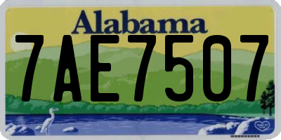 AL license plate 7AE7507