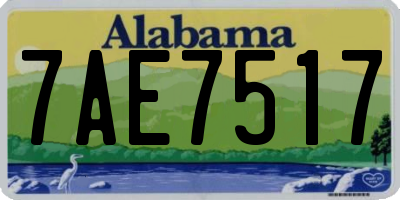 AL license plate 7AE7517