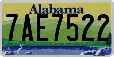 AL license plate 7AE7522