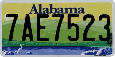 AL license plate 7AE7523
