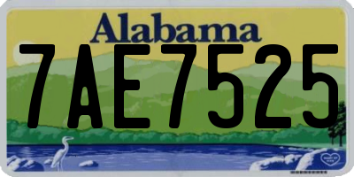 AL license plate 7AE7525