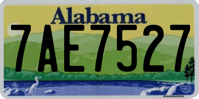 AL license plate 7AE7527