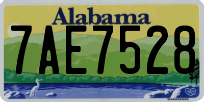 AL license plate 7AE7528