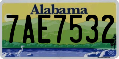 AL license plate 7AE7532