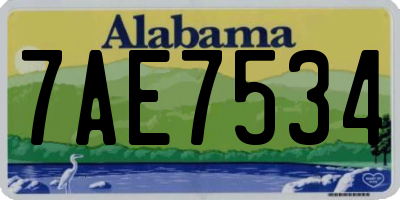 AL license plate 7AE7534