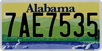 AL license plate 7AE7535