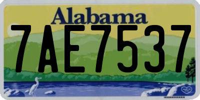 AL license plate 7AE7537