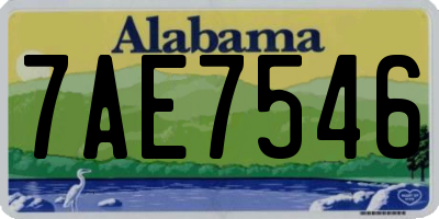 AL license plate 7AE7546