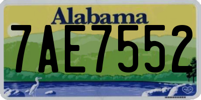 AL license plate 7AE7552