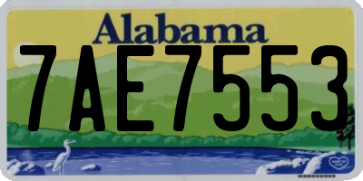 AL license plate 7AE7553