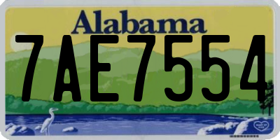 AL license plate 7AE7554