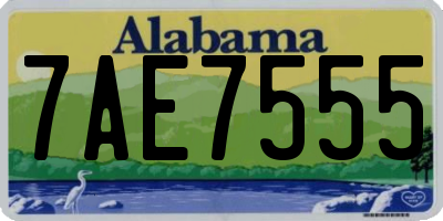 AL license plate 7AE7555