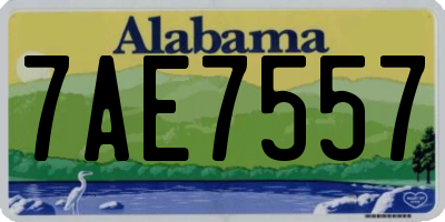 AL license plate 7AE7557