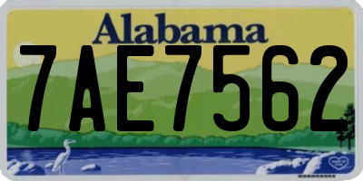 AL license plate 7AE7562