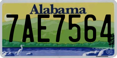 AL license plate 7AE7564