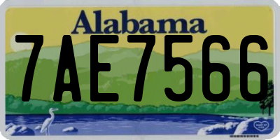 AL license plate 7AE7566