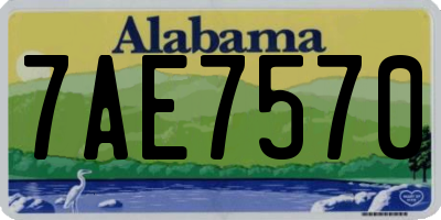 AL license plate 7AE7570