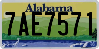 AL license plate 7AE7571