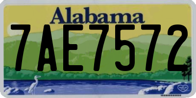 AL license plate 7AE7572