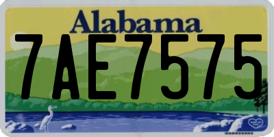 AL license plate 7AE7575