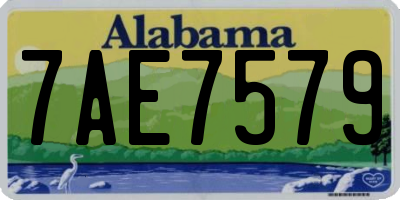 AL license plate 7AE7579